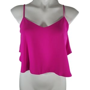 Vestique small pink sleeveless crop top